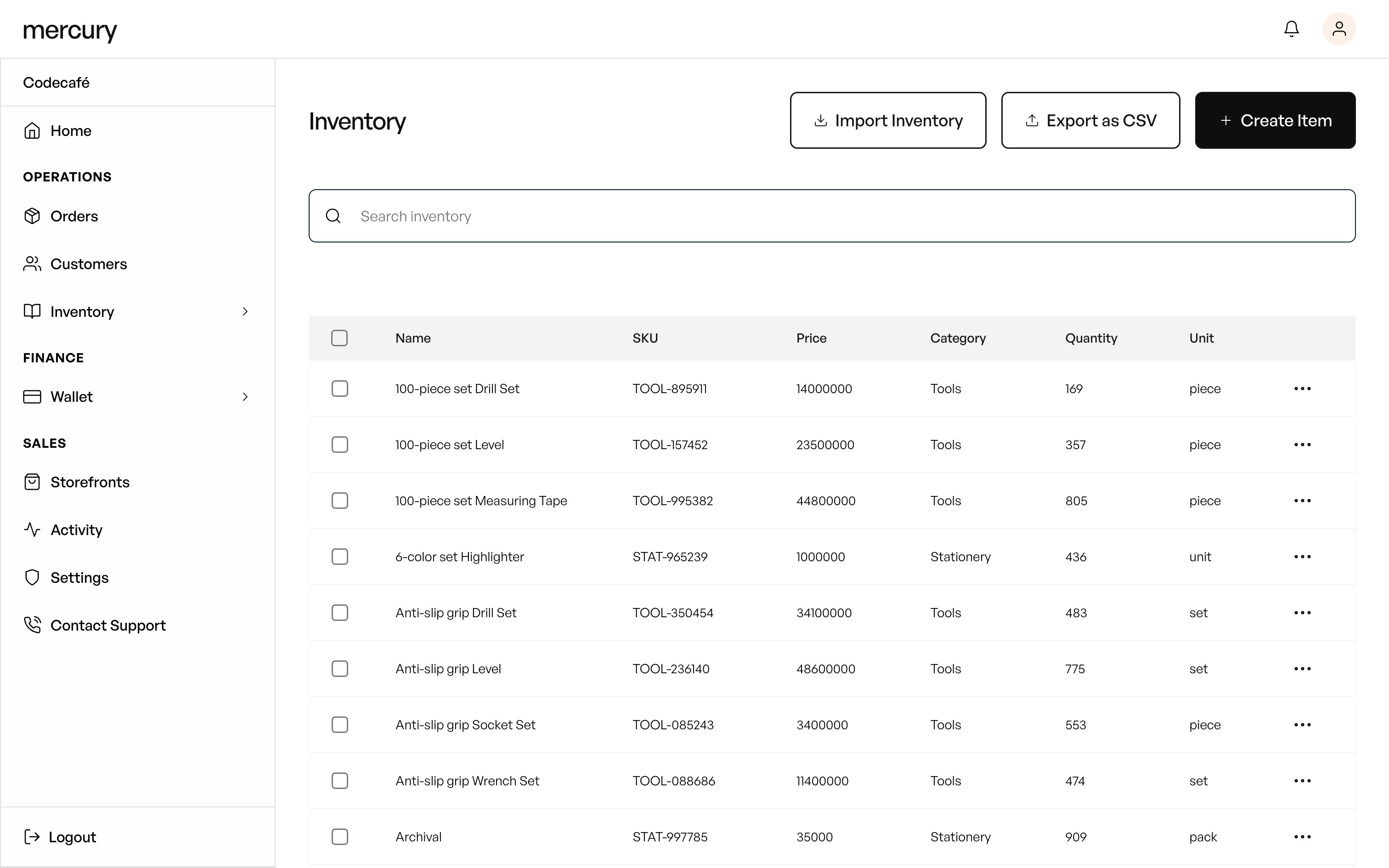 Schedules dashboard showing customer subscription management.
