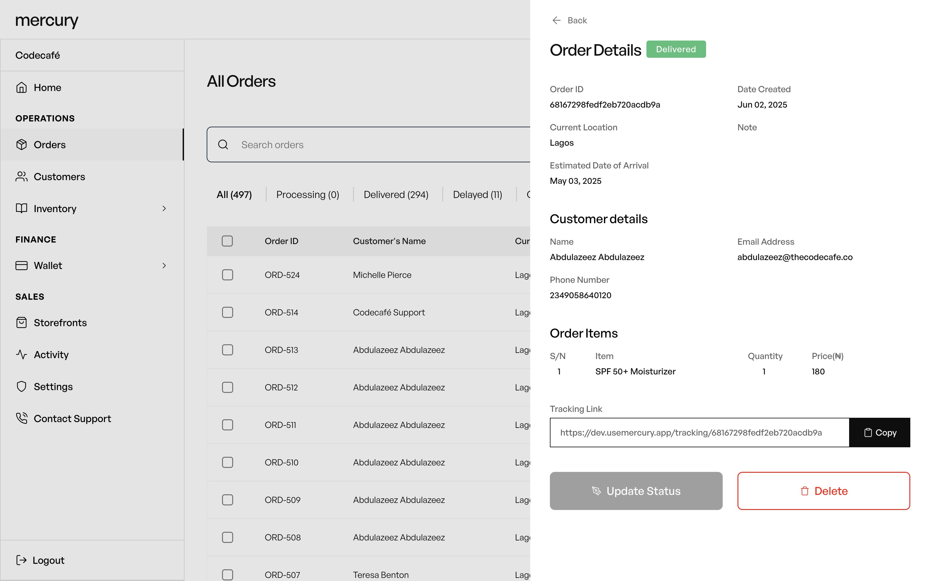 Analytics dashboard showing charts and data.